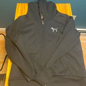 Black Victoria’s secret pink zip up hoodie